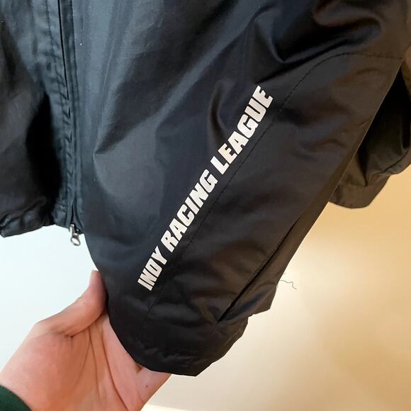 Reebok Indy Racing League Light Windbreaker Jacket in Black Size Large - Picture 8 of 9